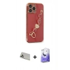 MARSİLYAN™- iPhone 13 Pro Max Kılıf Nova Işık Prime - Siyah Bilvis 5in1 5D Magic Hayalet Cam Ekran Koruyucu + Rainbow Kamera Lens Koruma Cam - BZ