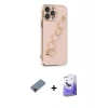 MARSİLYAN™- iPhone 13 Pro Max Kılıf Nova Işık Prime - Siyah Bilvis 5in1 5D Magic Hayalet Cam Ekran Koruyucu + Metal Kamera Lens Koruma Cam - KI