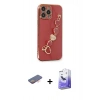 MARSİLYAN™- iPhone 13 Pro Max Kılıf Nova Işık Prime - Siyah Bilvis 5in1 5D Magic Hayalet Cam Ekran Koruyucu + Renkli Kamera Lens Koruma Cam - TU