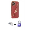 MARSİLYAN™- iPhone 13 Pro Max Kılıf Nova Işık Prime - Siyah Bilvis 5in1 5D Magic Hayalet Cam Ekran Koruyucu + Pers Alüminyum Kamera Lens - SABE