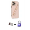 MARSİLYAN™- iPhone 13 Pro Max Kılıf Nova Işık Prime - Siyah Bilvis 5in1 5D Magic Hayalet Cam Ekran Koruyucu + Rainbow Kamera Lens Koruma Cam - KI