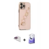 MARSİLYAN™- iPhone 13 Pro Max Kılıf Nova Işık Prime - Siyah Bilvis 5in1 5D Magic Hayalet Cam Ekran Koruyucu + Gökkuşağı Pers Alüminyum Kamera Lens