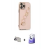MARSİLYAN™- iPhone 13 Pro Max Kılıf Nova Işık Prime - Siyah Bilvis 5in1 5D Magic Hayalet Cam Ekran Koruyucu + Rainbow Kamera Lens Koruma Cam - MR
