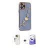 MARSİLYAN™- iPhone 13 Pro Max Kılıf Nova Işık Prime - Siyah Bilvis 5in1 5D Magic Hayalet Cam Ekran Koruyucu + Shine Kamera Lens - GD