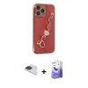 MARSİLYAN™- iPhone 13 Pro Max Kılıf Nova Işık Prime - Siyah Bilvis 5in1 5D Magic Hayalet Cam Ekran Koruyucu + Pers Alüminyum Kamera Lens - LT