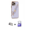 MARSİLYAN™- iPhone 13 Pro Max Kılıf Nova Işık Prime - Siyah Bilvis 5in1 5D Magic Hayalet Cam Ekran Koruyucu + Rainbow Kamera Lens Koruma Cam - MR