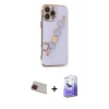 MARSİLYAN™- iPhone 13 Pro Max Kılıf Nova Işık Prime - Siyah Bilvis 5in1 5D Magic Hayalet Cam Ekran Koruyucu + Rainbow Kamera Lens Koruma Cam - KI