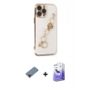 MARSİLYAN™- iPhone 13 Pro Max Kılıf Nova Işık Prime - Siyah Bilvis 5in1 5D Magic Hayalet Cam Ekran Koruyucu + Metal Kamera Lens Koruma Cam - KI