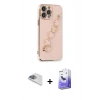 MARSİLYAN™- iPhone 13 Pro Max Kılıf Nova Işık Prime - Siyah Bilvis 5in1 5D Magic Hayalet Cam Ekran Koruyucu + Pers Alüminyum Kamera Lens - SABE