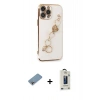 MARSİLYAN™- iPhone 13 Pro Max Kılıf Nova Işık Prime - Siyah Bilvis Hayalet Cam Ekran Koruyucu + Shine Kamera Lens Koruma Cam - GI