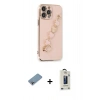 MARSİLYAN™- iPhone 13 Pro Max Kılıf Nova Işık Prime - Siyah Bilvis Hayalet Cam Ekran Koruyucu + Shine Kamera Lens Koruma Cam - GI