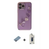 MARSİLYAN™- iPhone 13 Pro Max Kılıf Nova Işık Prime - Siyah Bilvis Hayalet Cam Ekran Koruyucu + Shine Kamera Lens Koruma Cam - GI