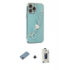 MARSİLYAN™- iPhone 13 Pro Max Kılıf Nova Işık Prime - Siyah Bilvis Hayalet Cam Ekran Koruyucu + Shine Kamera Lens Koruma Cam - GI