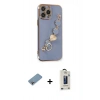 MARSİLYAN™- iPhone 13 Pro Max Kılıf Nova Işık Prime - Siyah Bilvis Hayalet Cam Ekran Koruyucu + Shine Kamera Lens Koruma Cam - GI