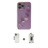 MARSİLYAN™- iPhone 13 Pro Max Kılıf Nova Işık Prime - Siyah Bilvis Hayalet Cam Ekran Koruyucu + Gold Shine Kamera Lens