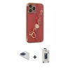 MARSİLYAN™- iPhone 13 Pro Max Kılıf Nova Işık Prime - Siyah Bilvis Hayalet Cam Ekran Koruyucu + Pers Alüminyum Kamera Lens - LT