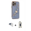MARSİLYAN™- iPhone 13 Pro Max Kılıf Nova Işık Prime - Siyah Bilvis Hayalet Cam Ekran Koruyucu + Pers Alüminyum Kamera Lens - LT