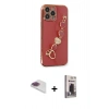 MARSİLYAN™- iPhone 13 Pro Max Kılıf Nova Işık Prime - Siyah Bilvis Hayalet Cam Ekran Koruyucu + Pers Alüminyum Kamera Lens - GI