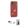 MARSİLYAN™- iPhone 13 Pro Max Kılıf Nova Işık Prime - Siyah Bilvis Hayalet Cam Ekran Koruyucu + Pers Alüminyum Kamera Lens - KI