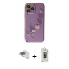 MARSİLYAN™- iPhone 13 Pro Max Kılıf Nova Işık Prime - Siyah Bilvis Hayalet Cam Ekran Koruyucu + Pers Alüminyum Kamera Lens - GD