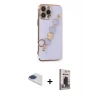 MARSİLYAN™- iPhone 13 Pro Max Kılıf Nova Işık Prime - Siyah Bilvis Hayalet Cam Ekran Koruyucu + Pers Alüminyum Kamera Lens - LT