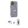 MARSİLYAN™- iPhone 13 Pro Max Kılıf Nova Işık Prime - Siyah Bilvis Hayalet Cam Ekran Koruyucu + Pers Alüminyum Kamera Lens - GD