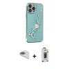 MARSİLYAN™- iPhone 13 Pro Max Kılıf Nova Işık Prime - Siyah Bilvis Hayalet Cam Ekran Koruyucu + Pers Alüminyum Kamera Lens - GD