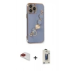 MARSİLYAN™- iPhone 13 Pro Max Kılıf Nova Işık Prime - Siyah Bilvis Hayalet Cam Ekran Koruyucu + Pers Alüminyum Kamera Lens - KI