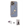 MARSİLYAN™- iPhone 13 Pro Max Kılıf Nova Işık Prime - Siyah Bilvis Hayalet Cam Ekran Koruyucu + Pers Alüminyum Kamera Lens - GI
