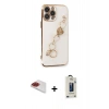 MARSİLYAN™- iPhone 13 Pro Max Kılıf Nova Işık Prime - Siyah Bilvis Hayalet Cam Ekran Koruyucu + Pers Alüminyum Kamera Lens - KI