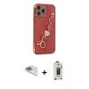 MARSİLYAN™- iPhone 13 Pro Max Kılıf Nova Işık Prime - Siyah Bilvis Hayalet Cam Ekran Koruyucu + Pers Alüminyum Kamera Lens - SABE