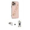MARSİLYAN™- iPhone 13 Pro Max Kılıf Nova Işık Prime - Siyah Bilvis Hayalet Cam Ekran Koruyucu + Pers Alüminyum Kamera Lens - GD