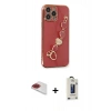 MARSİLYAN™- iPhone 13 Pro Max Kılıf Nova Işık Prime - Siyah Bilvis Hayalet Cam Ekran Koruyucu + Pers Alüminyum Kamera Lens - KI