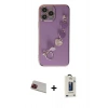 MARSİLYAN™- iPhone 13 Pro Max Kılıf Nova Işık Prime - Siyah Bilvis Hayalet Cam Ekran Koruyucu + Rainbow Kamera Lens Koruma Cam - KI