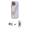MARSİLYAN™- iPhone 13 Pro Max Kılıf Nova Işık Prime - Siyah Bilvis Hayalet Cam Ekran Koruyucu + Rainbow Kamera Lens Koruma Cam - KI