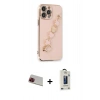 MARSİLYAN™- iPhone 13 Pro Max Kılıf Nova Işık Prime - Siyah Bilvis Hayalet Cam Ekran Koruyucu + Rainbow Kamera Lens Koruma Cam - KI