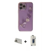 MARSİLYAN™- iPhone 13 Pro Max Kılıf Nova Işık Prime - Siyah Bilvis Hayalet Cam Ekran Koruyucu + Rainbow Kamera Lens Koruma Cam - REGD