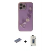 MARSİLYAN™- iPhone 13 Pro Max Kılıf Nova Işık Prime - Siyah Bilvis Hayalet Cam Ekran Koruyucu + Renkli Kamera Lens Koruma Cam - MI