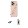 MARSİLYAN™- iPhone 13 Pro Max Kılıf Nova Işık Prime - Siyah Bilvis Hayalet Cam Ekran Koruyucu + Renkli Kamera Lens Koruma Cam - YL