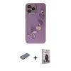 MARSİLYAN™- iPhone 13 Pro Max Kılıf Nova Işık Prime - Siyah Bilvis Hayalet Cam Ekran Koruyucu + Renkli Kamera Lens Koruma Cam - PE