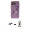 MARSİLYAN™- iPhone 13 Pro Max Kılıf Nova Işık Prime - Siyah Bilvis Hayalet Cam Ekran Koruyucu + Renkli Kamera Lens Koruma Cam - SI