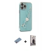 MARSİLYAN™- iPhone 13 Pro Max Kılıf Nova Işık Prime - Siyah Bilvis Hayalet Cam Ekran Koruyucu + Shine Kamera Lens Koruma Cam - PE