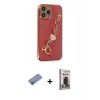 MARSİLYAN™- iPhone 13 Pro Max Kılıf Nova Işık Prime - Siyah Bilvis Hayalet Cam Ekran Koruyucu + Shine Kamera Lens Koruma Cam - PE