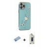 MARSİLYAN™- iPhone 13 Pro Max Kılıf Nova Işık Prime - Siyah Bilvis Hayalet Cam Ekran Koruyucu + Shine Kamera Lens Koruma Cam - MI