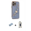 MARSİLYAN™- iPhone 13 Pro Max Kılıf Nova Işık Prime - Siyah Bilvis Hayalet Cam Ekran Koruyucu + Shine Kamera Lens Koruma Cam - MI