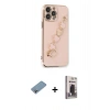MARSİLYAN™- iPhone 13 Pro Max Kılıf Nova Işık Prime - Siyah Bilvis Hayalet Cam Ekran Koruyucu + Shine Kamera Lens Koruma Cam - GI