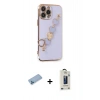 MARSİLYAN™- iPhone 13 Pro Max Kılıf Nova Işık Prime - Siyah Bilvis Hayalet Cam Ekran Koruyucu + Shine Kamera Lens Koruma Cam - MI