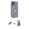 MARSİLYAN™- iPhone 13 Pro Max Kılıf Nova Işık Prime - Siyah Bilvis Hayalet Cam Ekran Koruyucu + Shine Kamera Lens Koruma Cam - PE