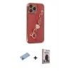 MARSİLYAN™- iPhone 13 Pro Max Kılıf Nova Işık Prime - Siyah Bilvis Hayalet Cam Ekran Koruyucu + Shine Kamera Lens Koruma Cam - MI