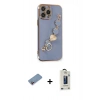 MARSİLYAN™- iPhone 13 Pro Max Kılıf Nova Işık Prime - Siyah Bilvis Hayalet Cam Ekran Koruyucu + Shine Kamera Lens Koruma Cam - PE
